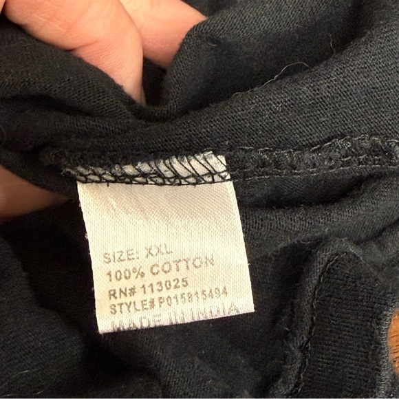 South Main XXL Black Floral Embroidered Boho Peasant Top Cotton - Picture 8 of 10